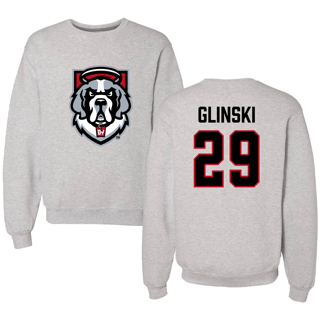 D'Youville University Baseball Gray Crewneck - #29 Sean Glinski