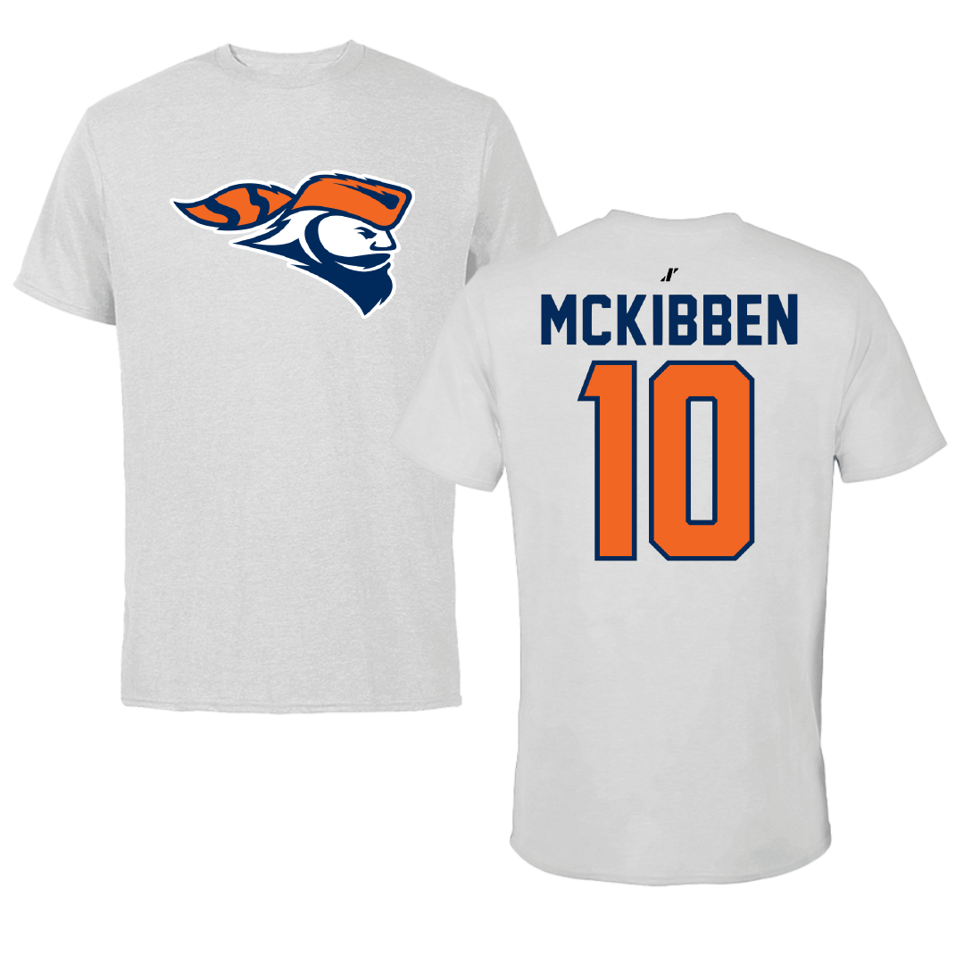 Carroll University Football Light Gray Performance Tee - #10 Connor Mckibben