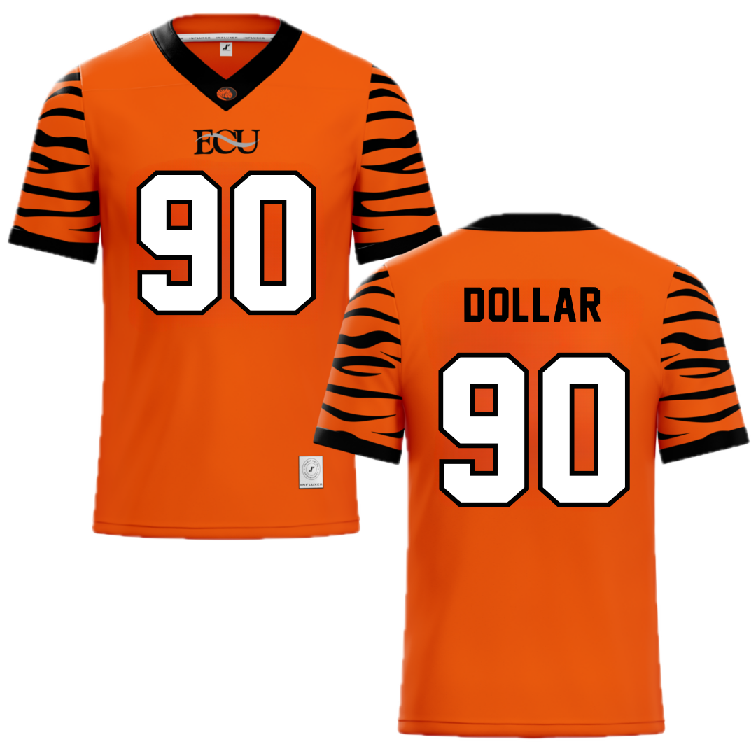 East Central University Orange Football Jersey - #90 Dalton Dollar