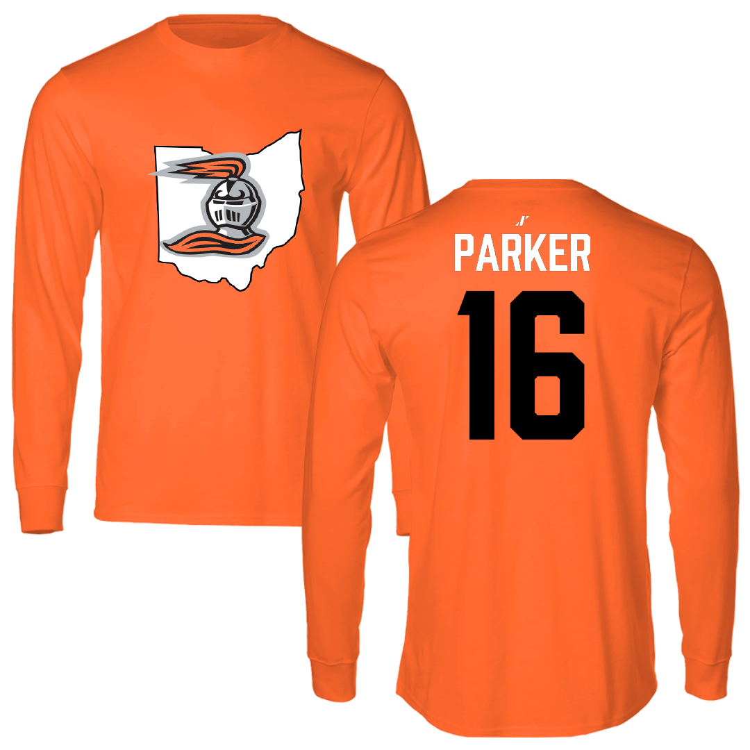 Heidelberg University Lacrosse Orange State Long Sleeve - #16 Colin Parker