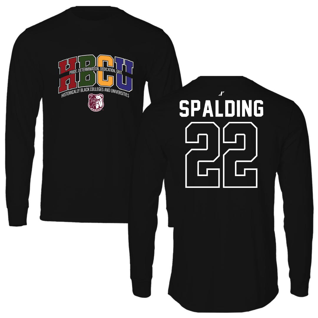 Alabama A&M University Volleyball Black HBCU Performance Long Sleeve - #22 Saniya Spalding