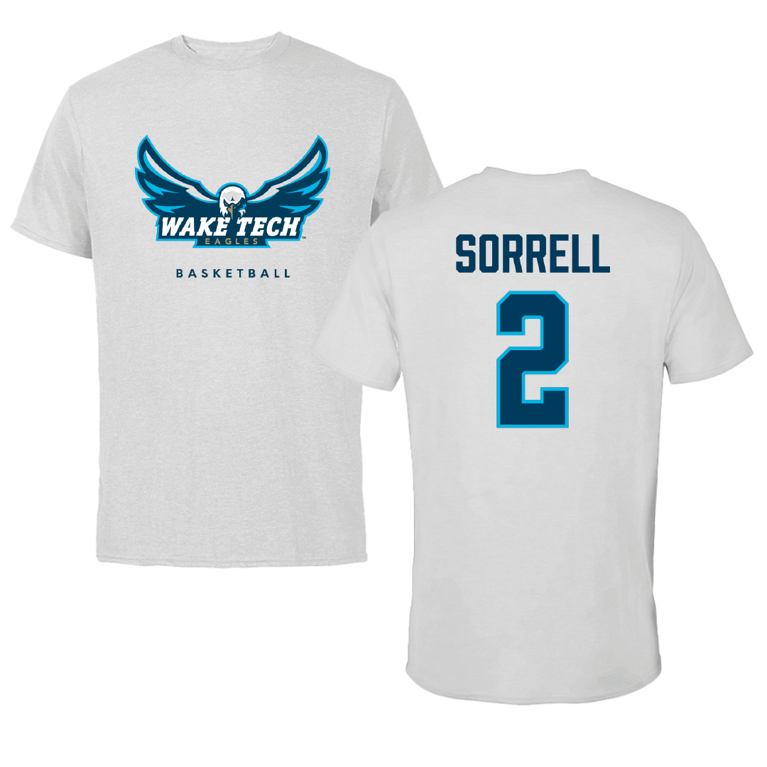 Wake Tech Community College Basketball (M) Light Gray Tee - #2 Sj Sorrell