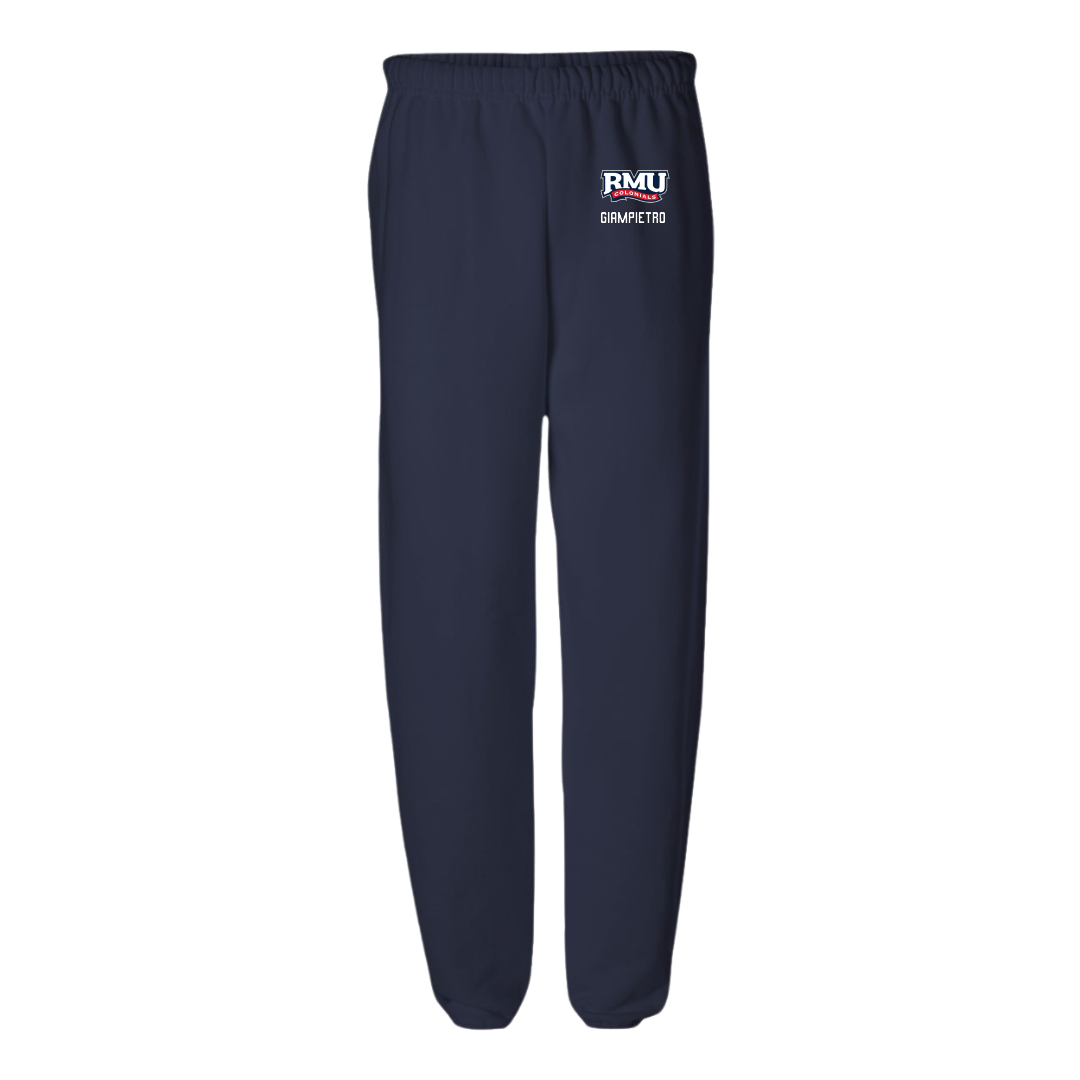 Robert Morris University Ice Hockey (W) Navy Sweatpants - #5 Alaina Giampietro