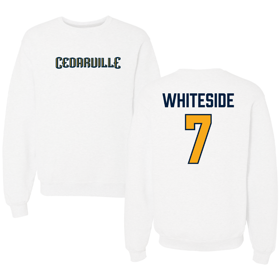 Cedarville University Basketball (M) White Crewneck - #7 Jonathan Whiteside