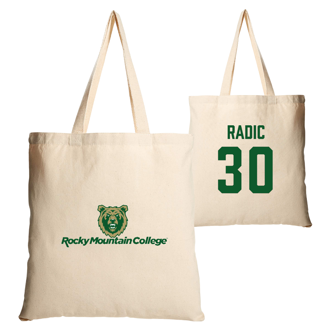 Rocky Mountain College Basketball (M) Tan Canvas Tote Bag - #30 Stefan Radic