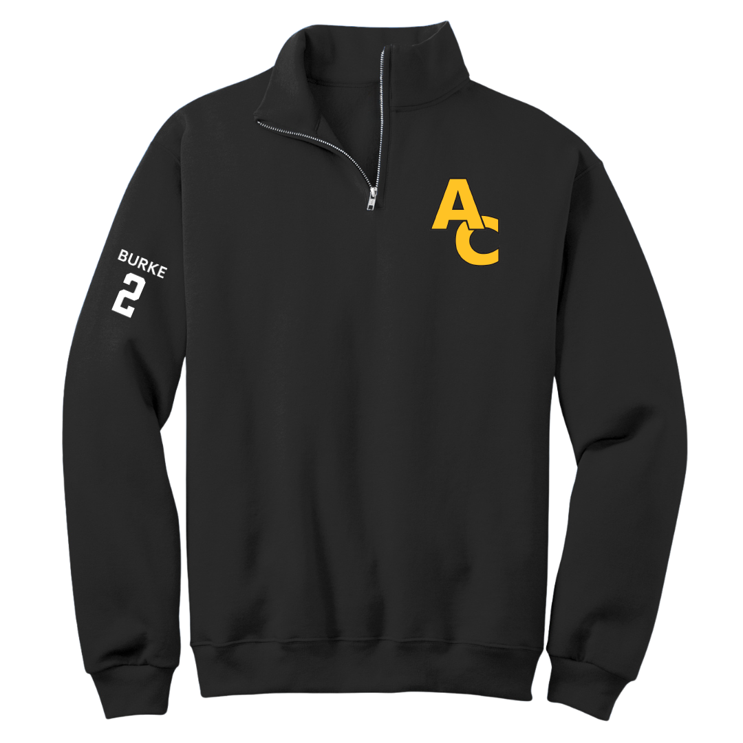 Adrian College Lacrosse (M) Black Quarter-Zip - #2 Sam Burke