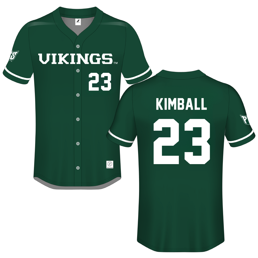 Portland State University Green Button-Down Jersey - #23 Grace Kimball