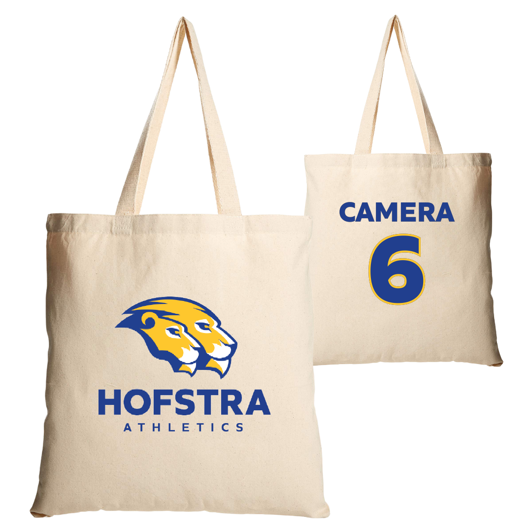 Hofstra University Baseball Tan Canvas Tote Bag - #6 Dom Camera
