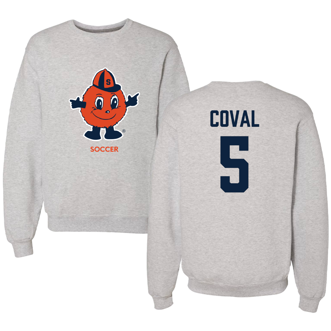 Syracuse University Soccer (W) Light Gray Crewneck - #5 Julia Coval