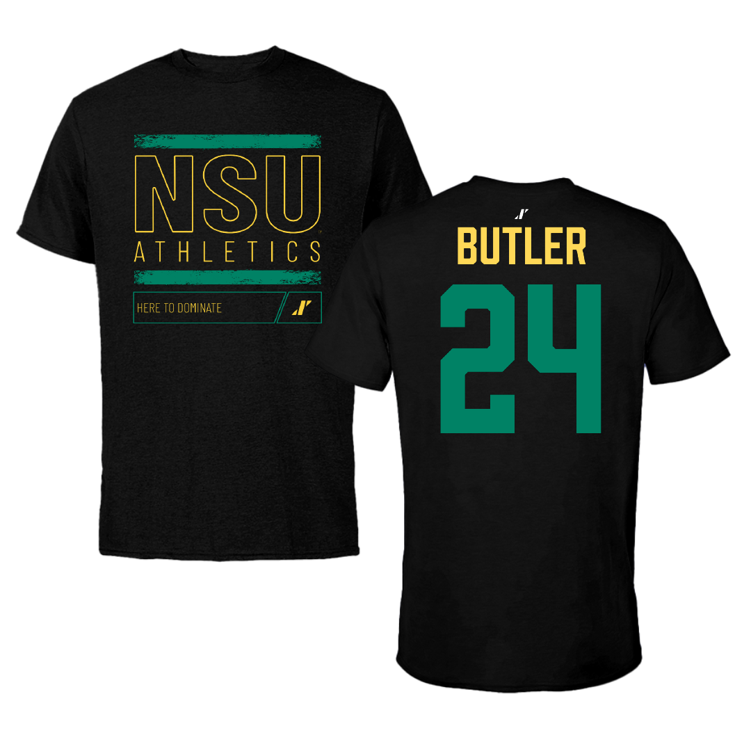 Norfolk State University Football Black Dominate Performance Tee - #24 Chris Butler
