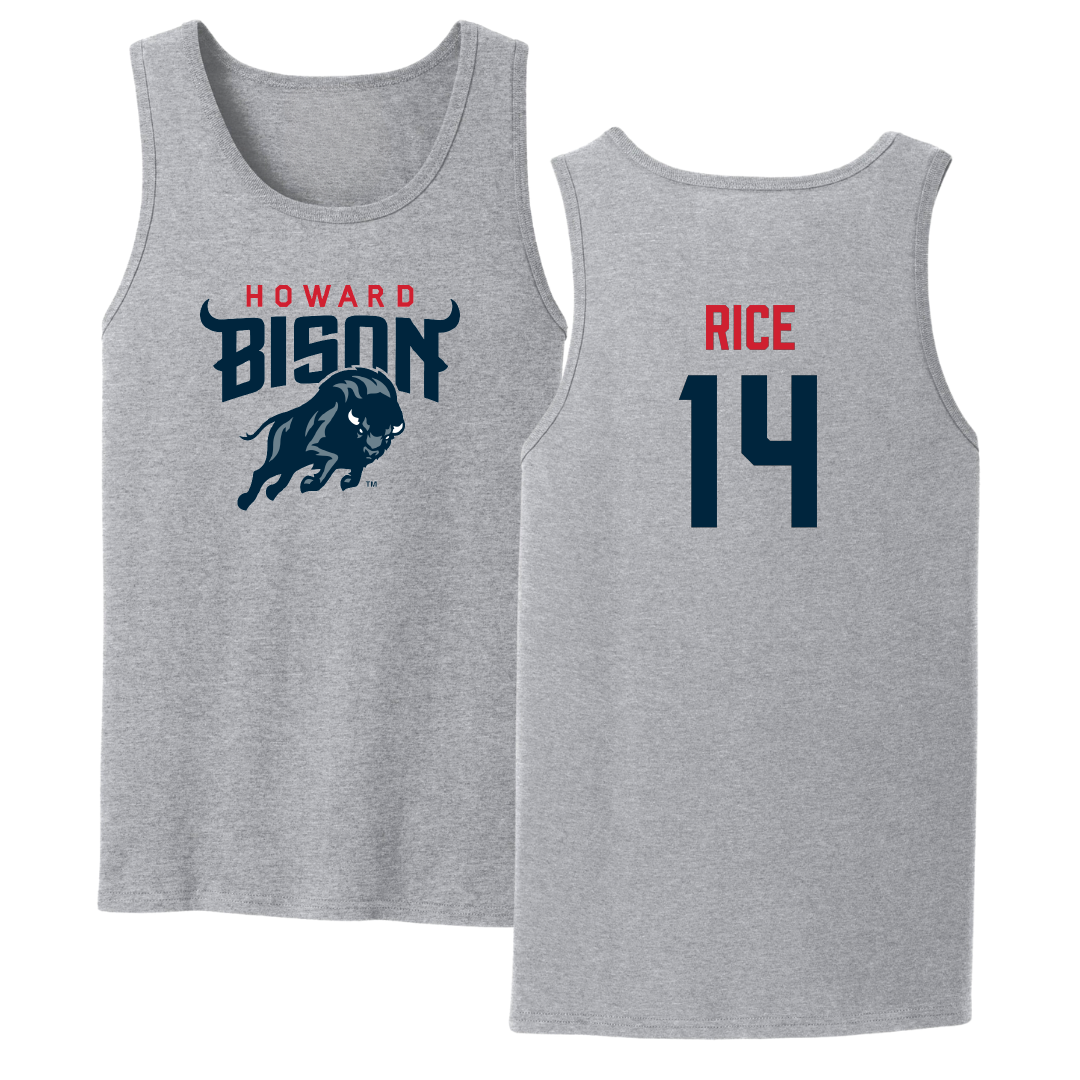 Howard University Soccer (M) Sport Gray Tank Top - #14 Deuce Rice