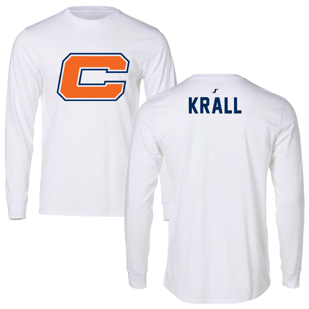 Carroll University Golf White Performance Long Sleeve - Charlie Krall