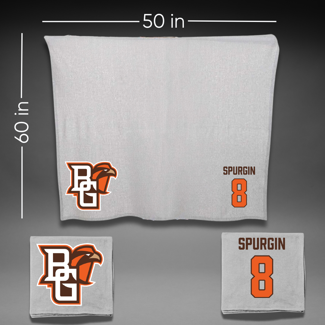 Bowling Green State University Basketball (M) Gray Blanket - #8 Greg Spurgin