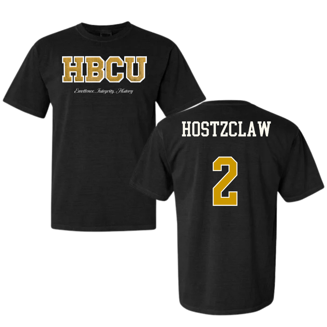 Alabama State University Football Black HBCU Varsity Comfort Colors Tee - #2 Jamarie Hostzclaw