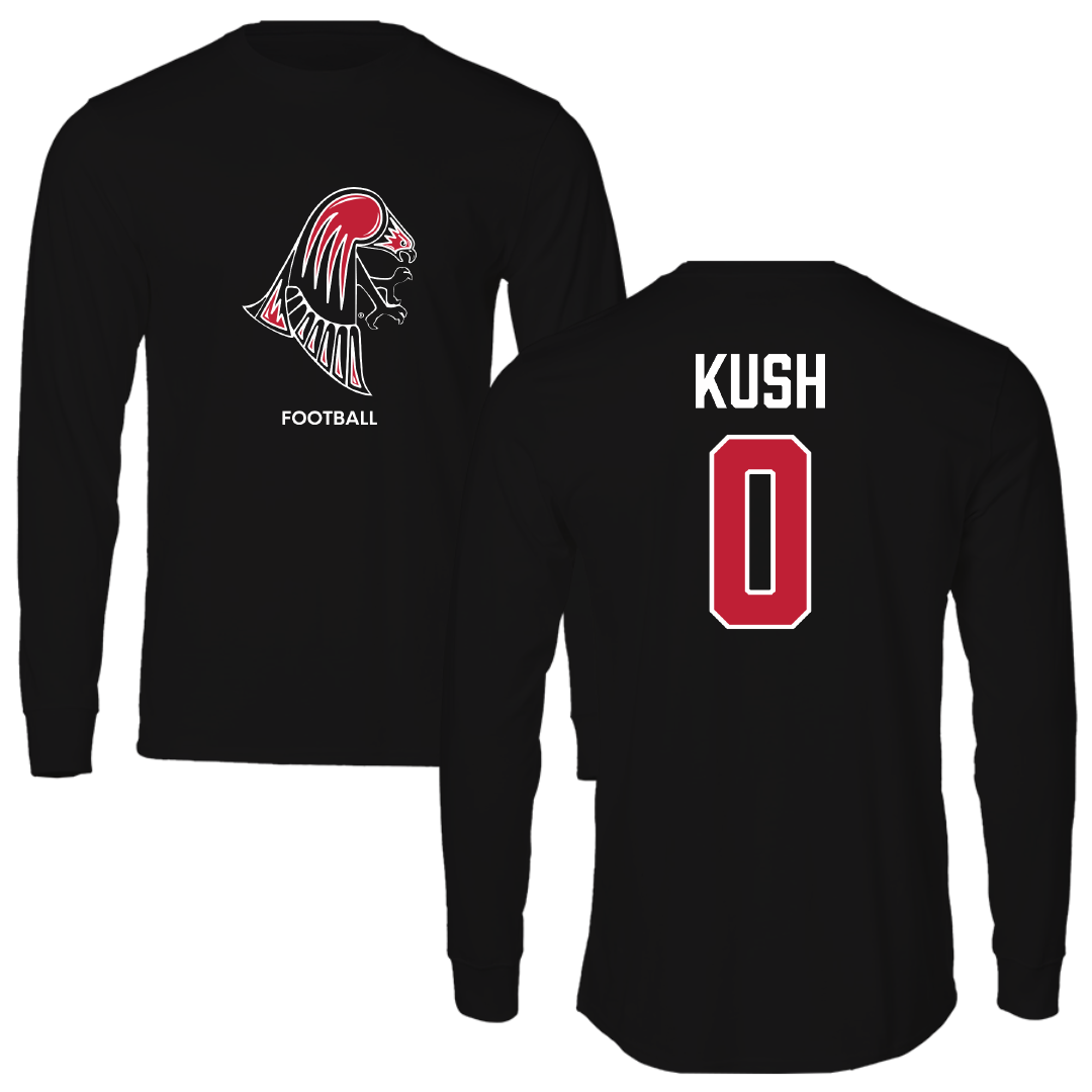 University of Wisconsin-River Falls Football Black Mascot Long Sleeve - #0 Luke Kush