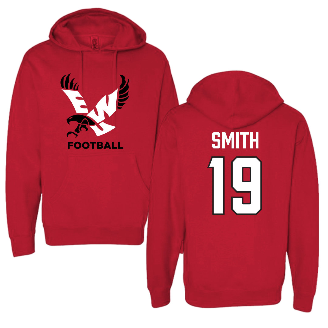 Eastern Washington University Football Red EWU Hoodie - #19 Bryce Smith