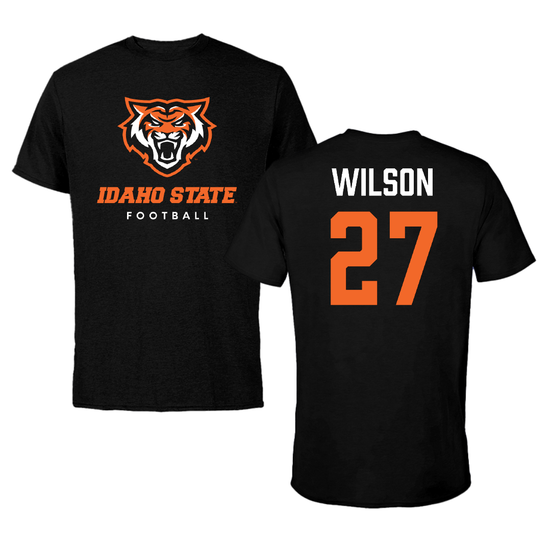 Idaho State University Football Black Performance Tee - #27 Jaylin Wilson
