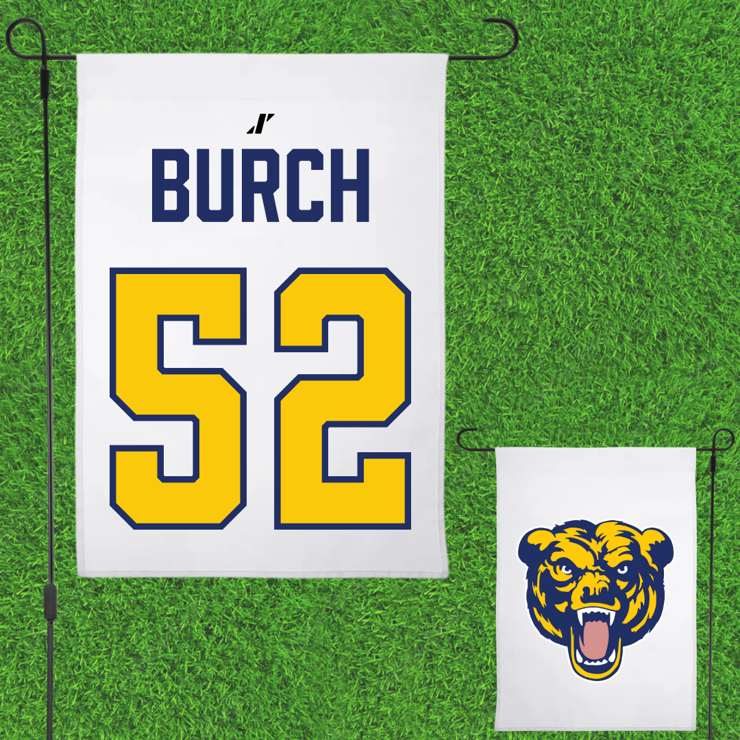 Carolina University Baseball White Garden Flag - #52 Jaiden Burch