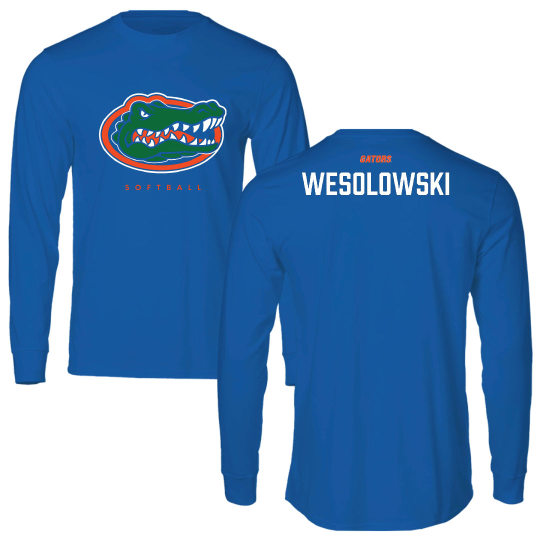University of Florida Softball Blue Mascot Performance Long Sleeve - Ella Wesolowski