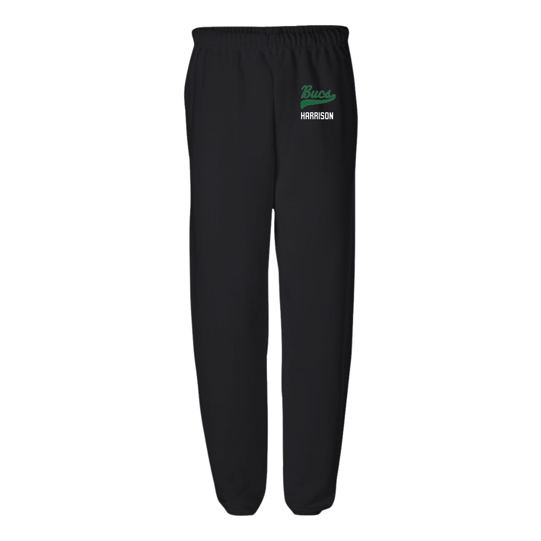 Shelton State Community College Baseball Black Sweatpants - #9 Will Harrison