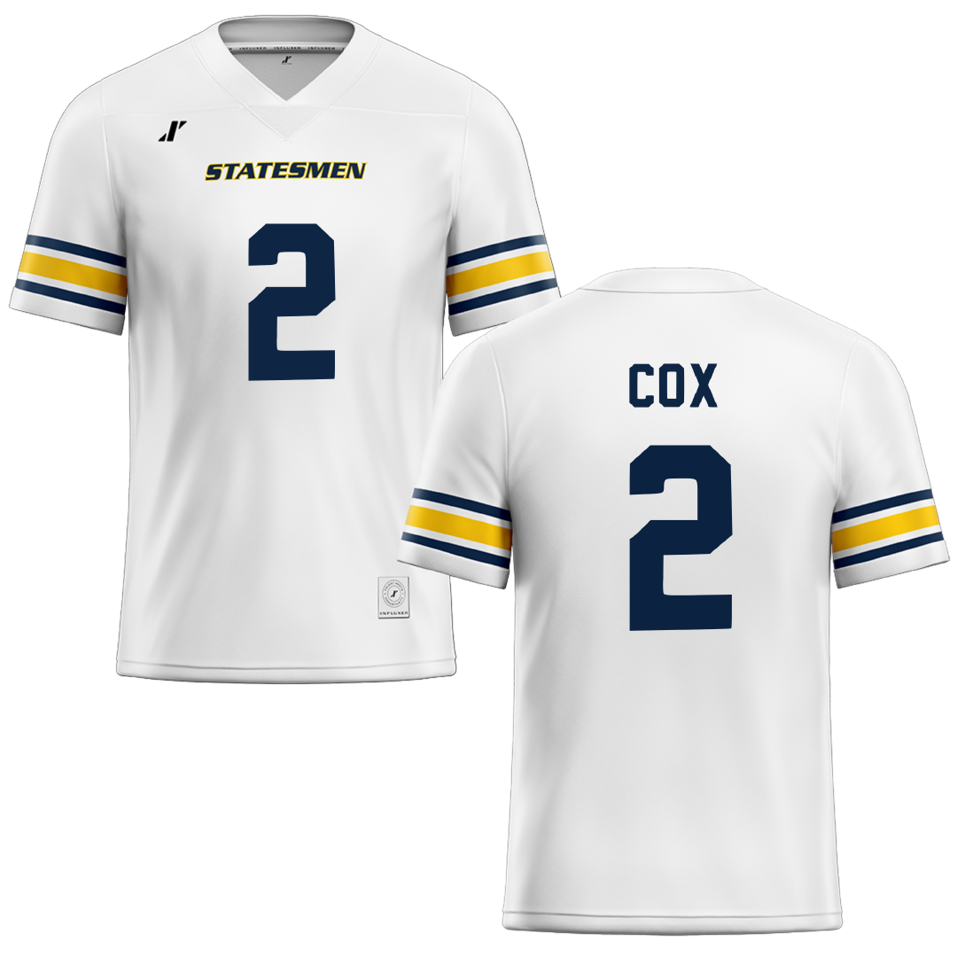 William Penn University White Lacrosse Jersey - #2 Lucas Cox