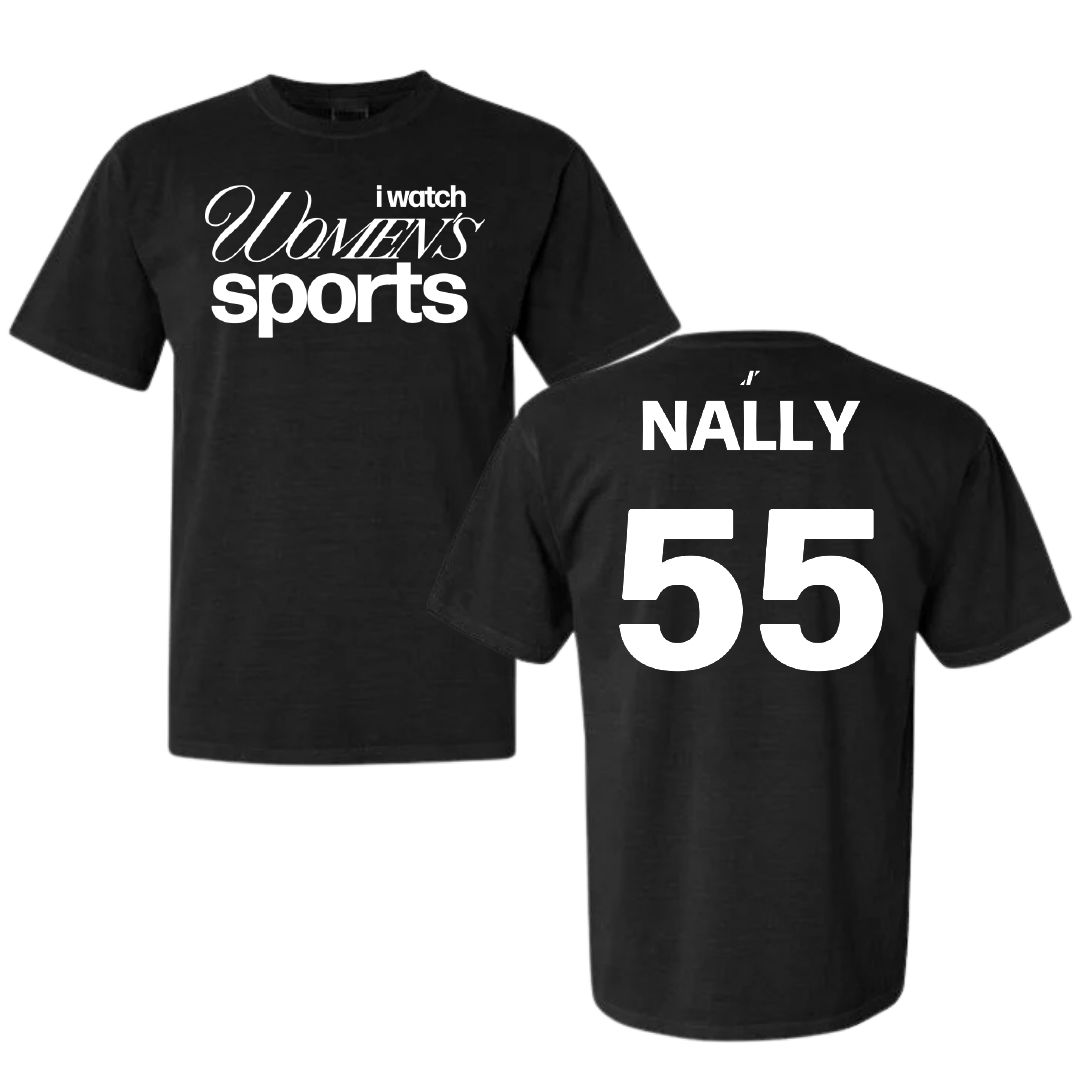 Softball Black WHM Comfort Colors Tee - #55 Brynne Nally