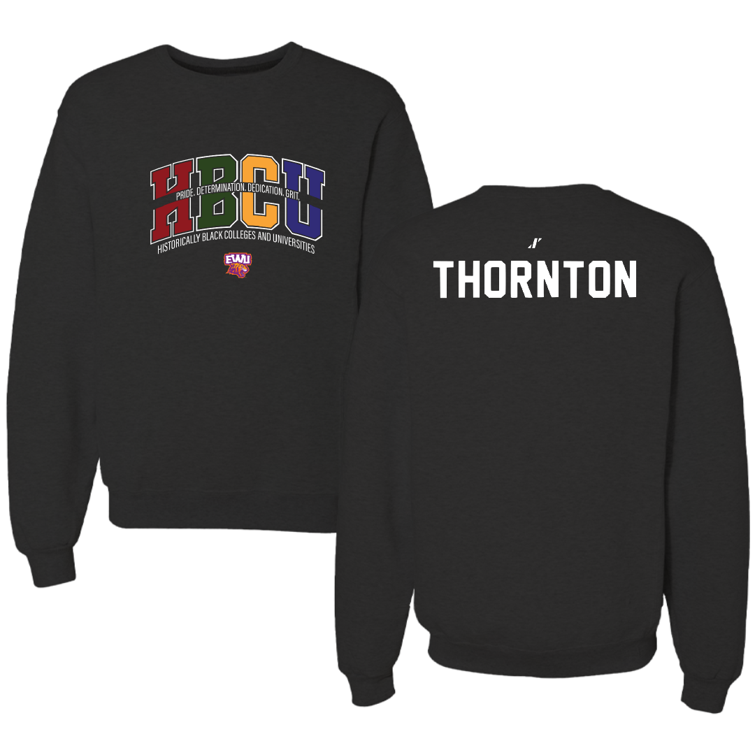 Edward Waters University Cheer Black HBCU Crewneck - Iyanna Thornton
