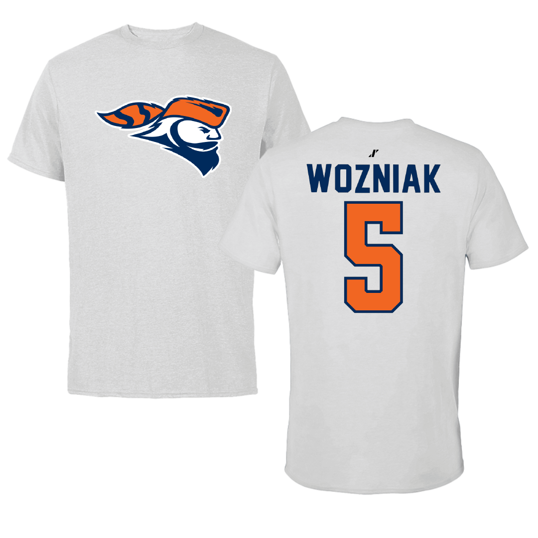 Carroll University Basketball Light Gray Performance Tee - #5 Kailey Wozniak