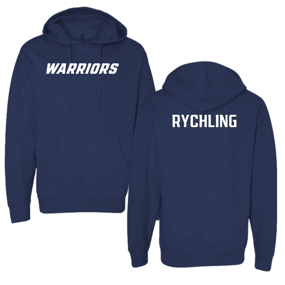 Eastern Connecticut State University Swimming & Diving Navy Hoodie - Ethan Rychling