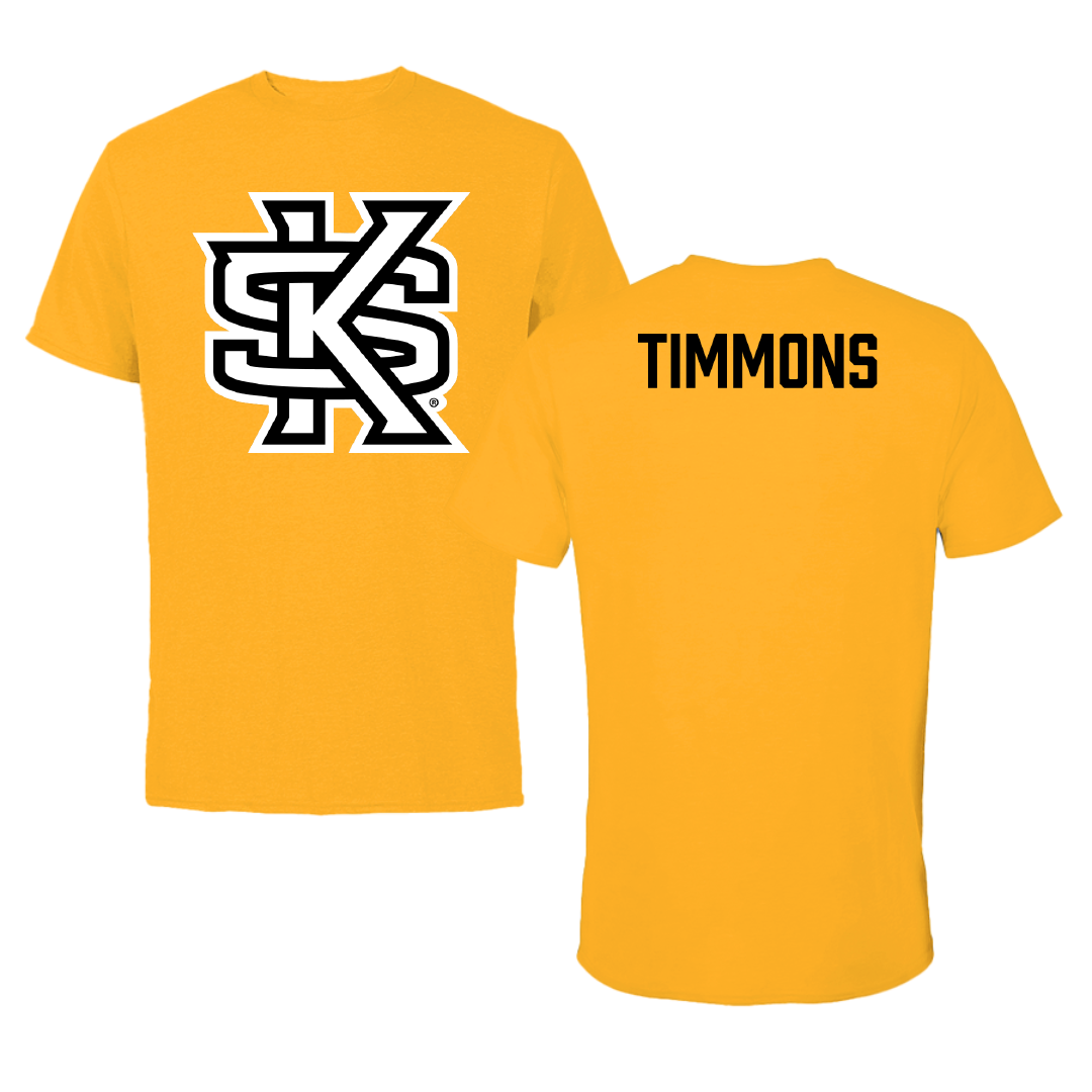 Kennesaw State University TF and XC Gold Performance Tee - Caleb Timmons