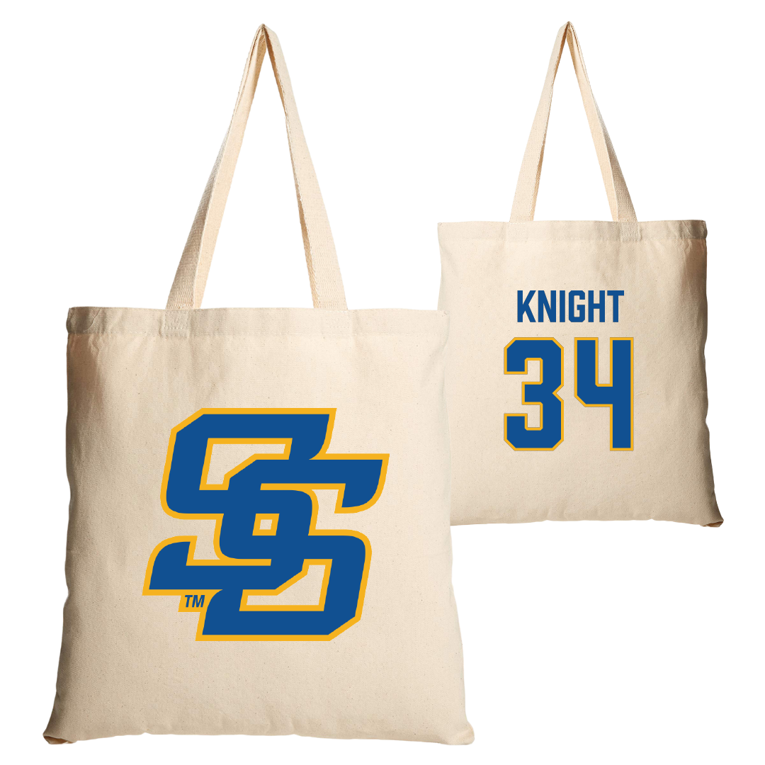 Snead State Community College Baseball Tan Canvas Tote Bag - #34 Wesley Knight
