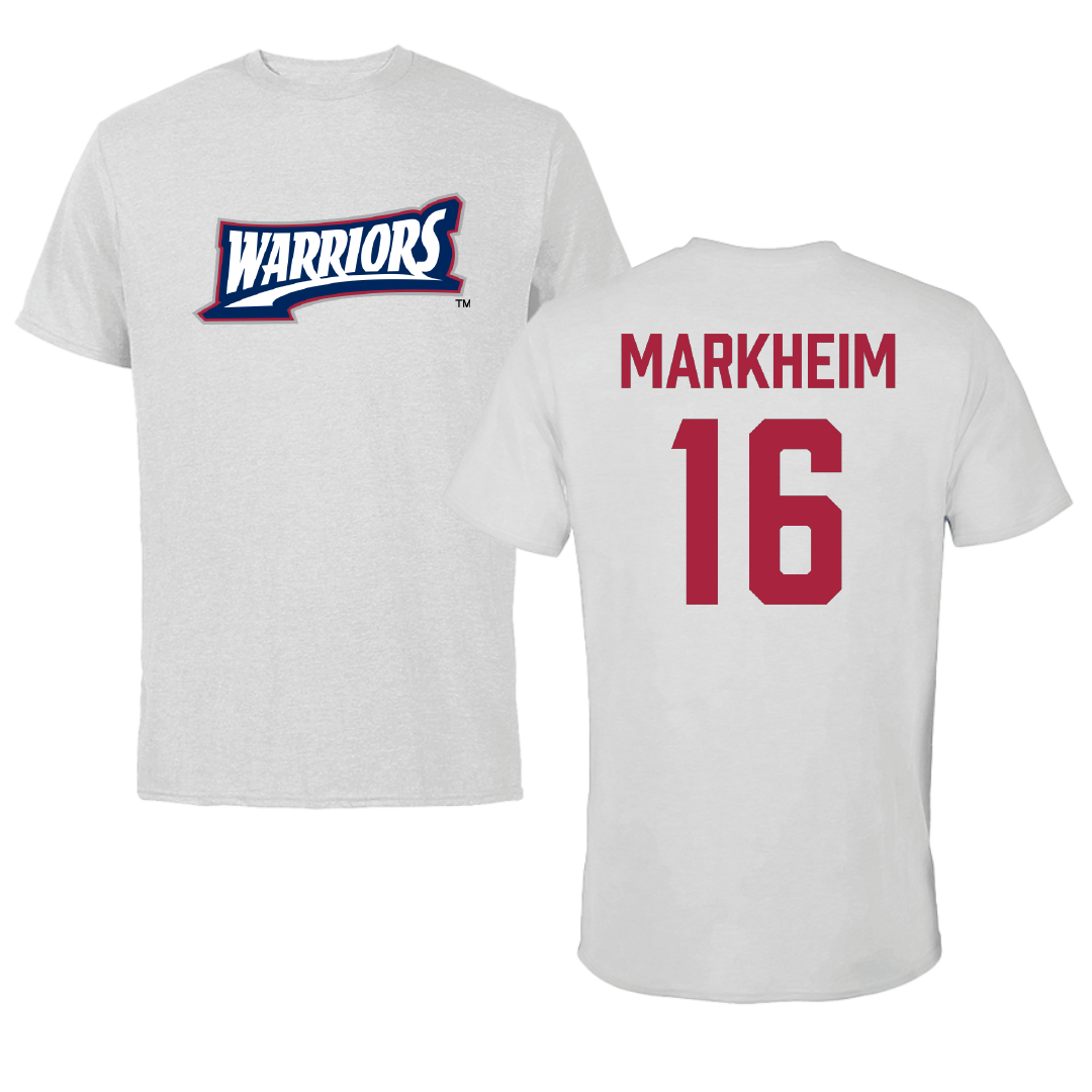 Sterling College Baseball Light Gray Warriors Tee - #16 Paxton Markheim