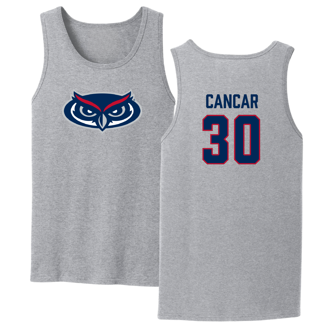 Florida Atlantic University Soccer Sport Gray Tank Top - #30 Jozo Cancar