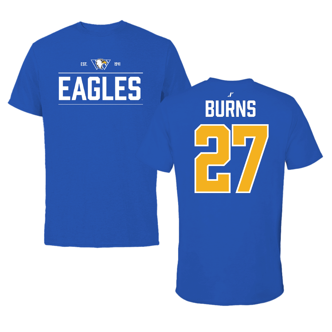 Williams Baptist University Baseball Blue General Tee - #27 Noah Burns