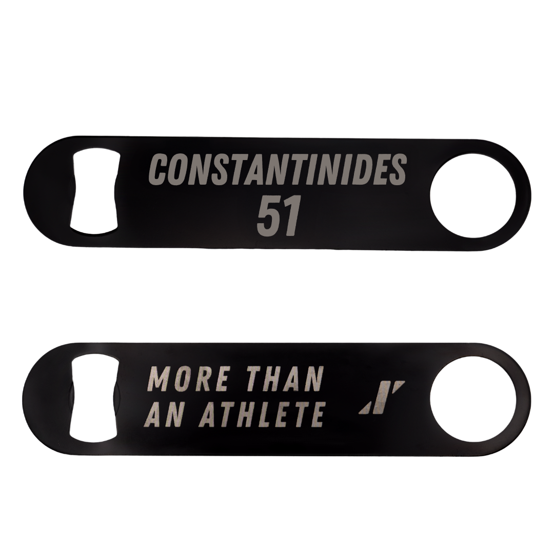 Towson University Lacrosse Black Bottle Opener - #51 Matt Constantinides