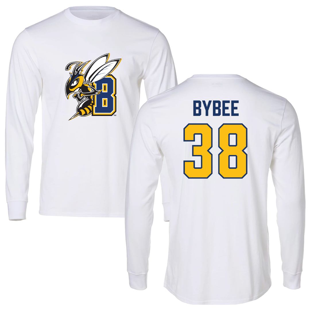 Montana State University Billings Baseball White Performance Long Sleeve - #38 Braxton Bybee