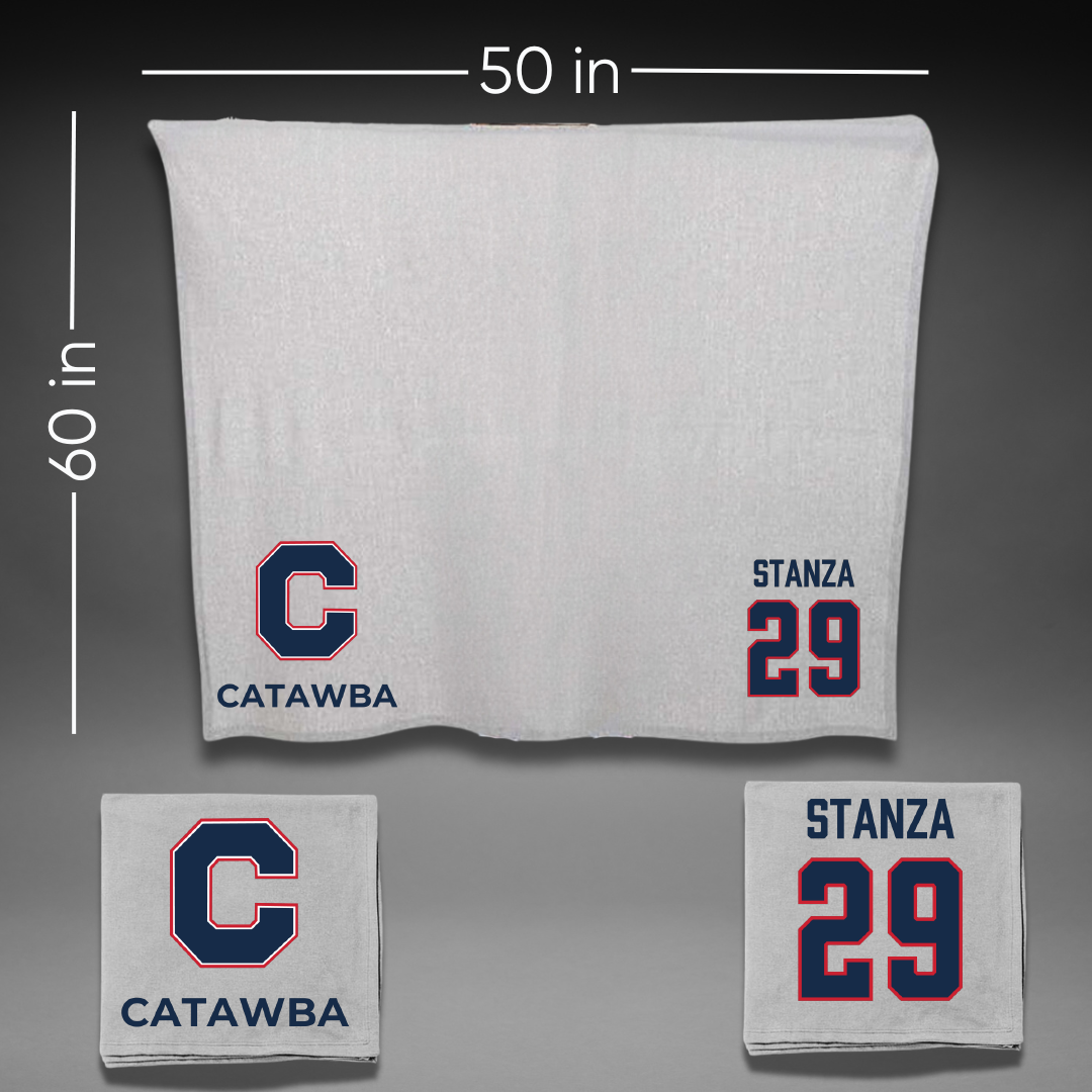 Catawba College Lacrosse (W) Gray Blanket - #29 Ava Stanza