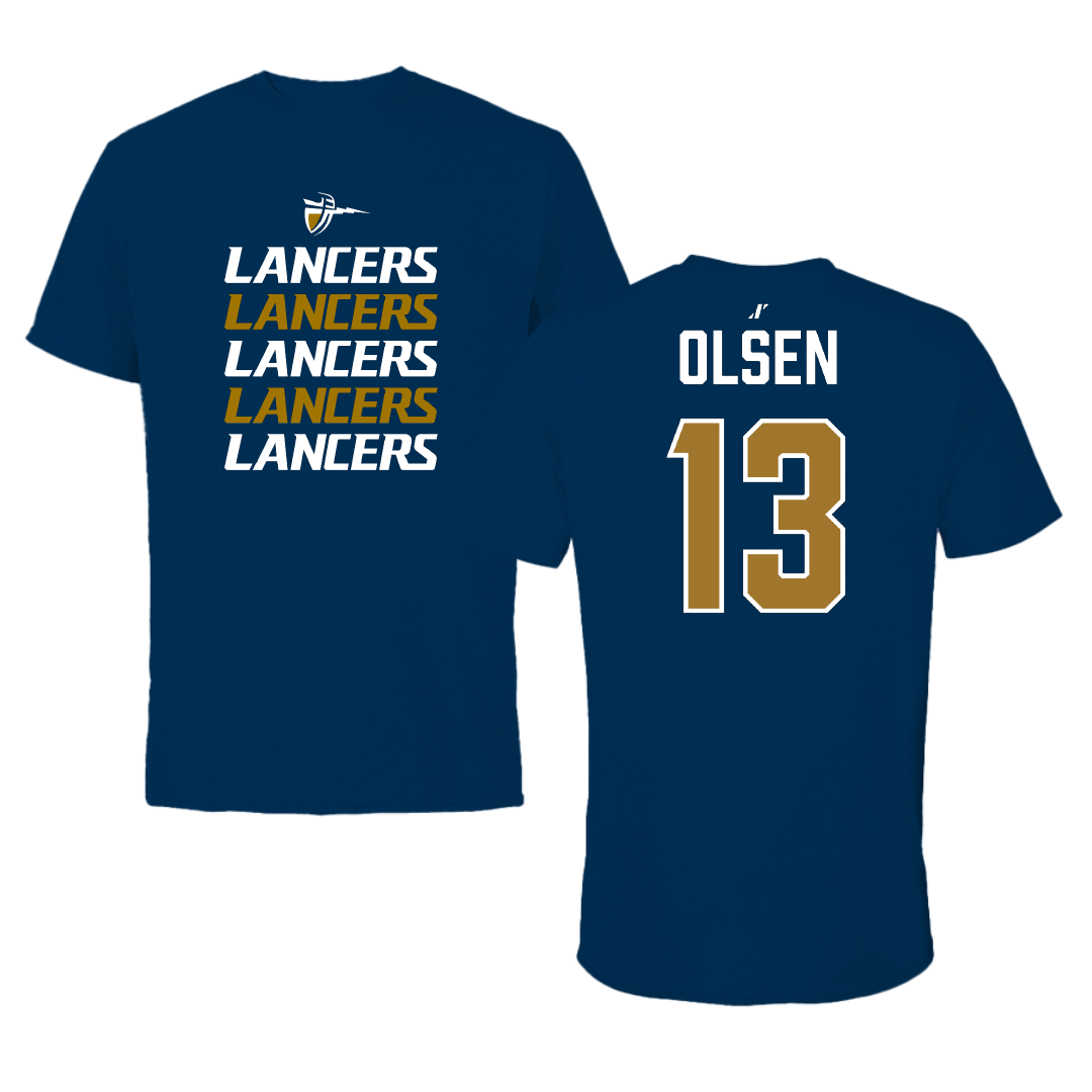 California Baptist University Basketball (W) Navy General Performance Tee - #13 Lauren Olsen