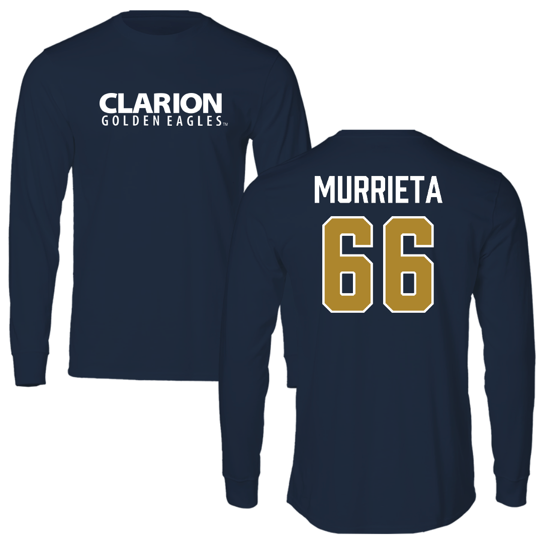 PennWest Clarion Softball Navy Performance Long Sleeve - #66 Bella Murrieta