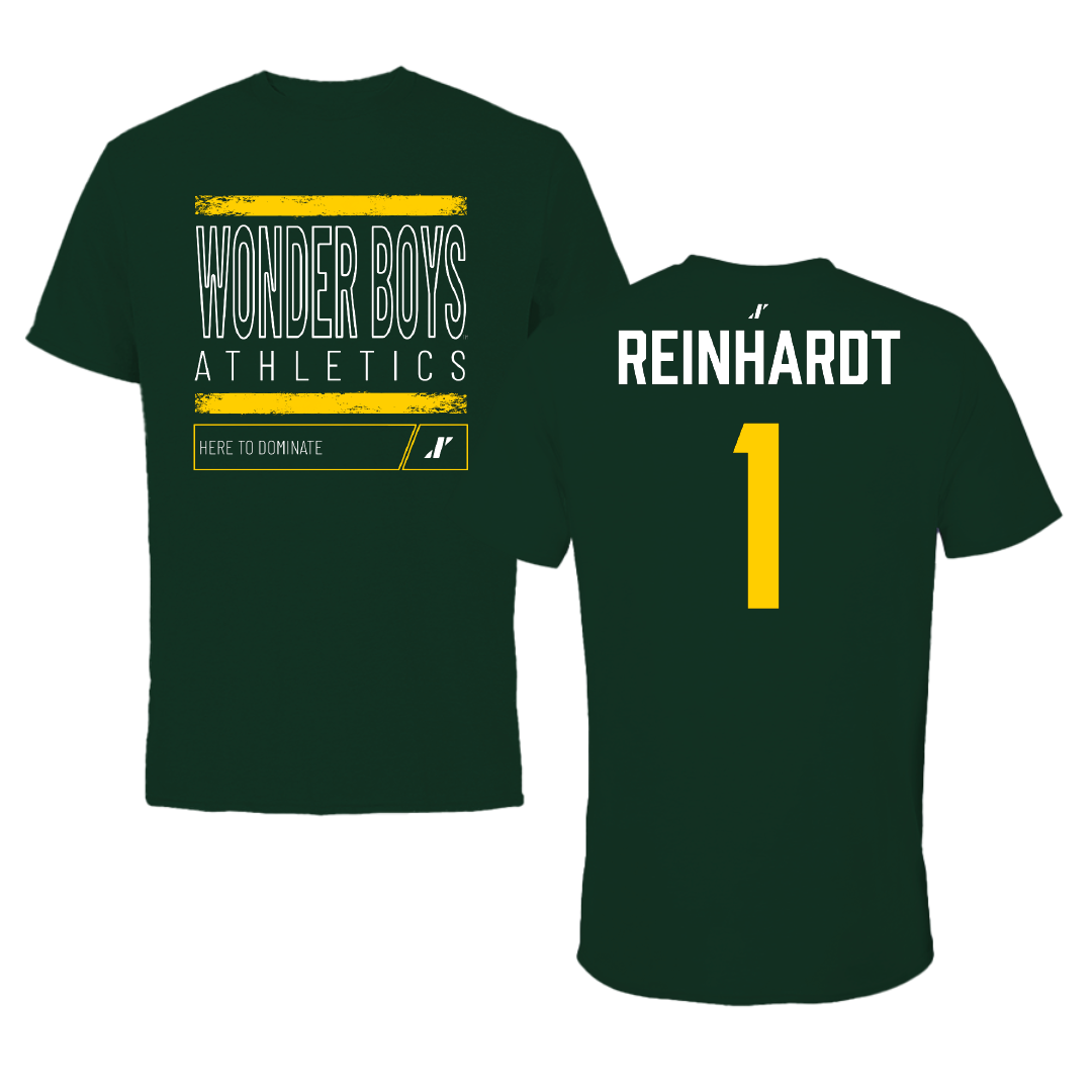 Arkansas Tech University Basketball Forest Green Dominate WB Performance Tee - #1 Reginald Reinhardt