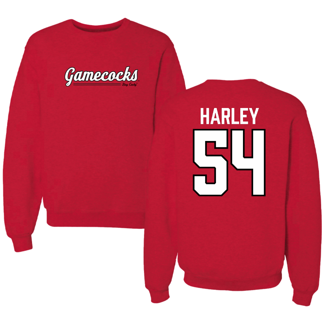 Jacksonville State University Football Red General Crewneck - #54 Daveion Harley