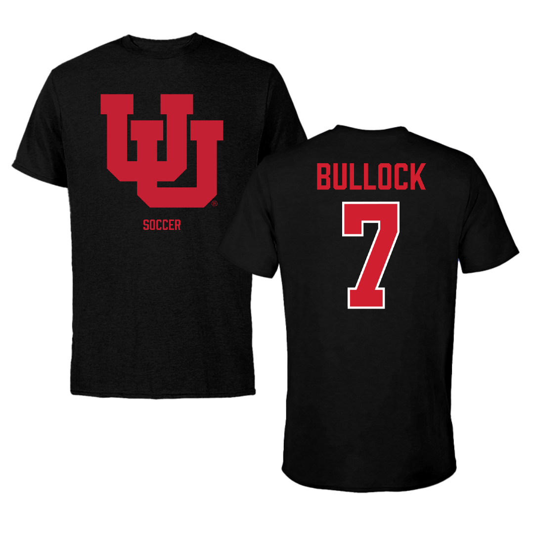 University of Utah Soccer (W) Black Tee - #7 Kelly Bullock