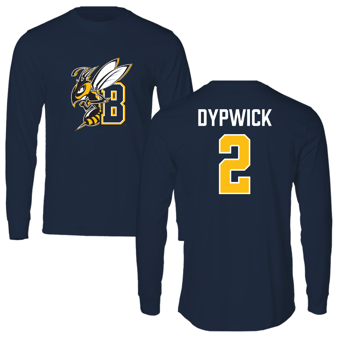 Montana State University Billings Softball Navy Performance Long Sleeve - #2 Kennedy Dypwick