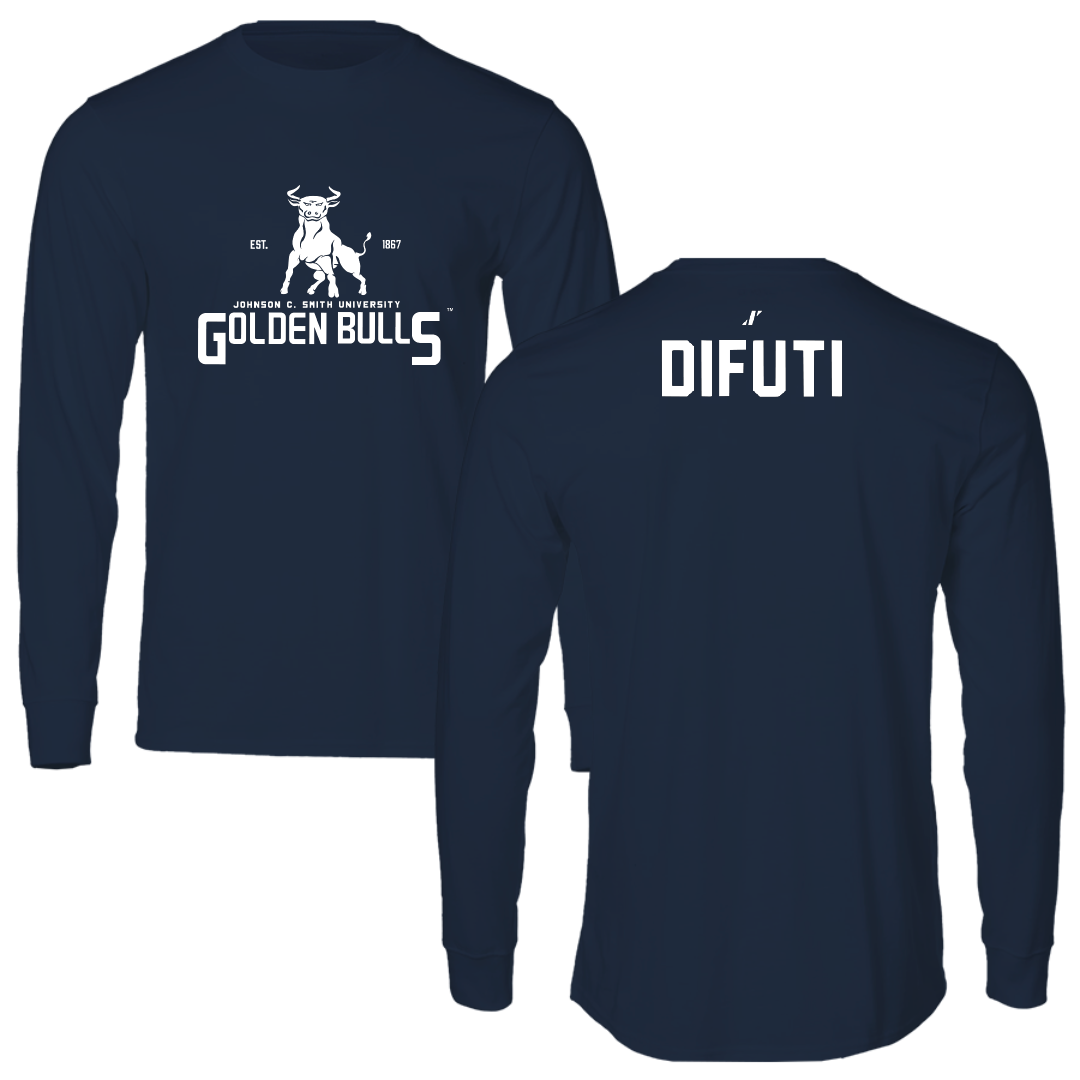 Johnson C. Smith University Tennis Navy General Performance Long Sleeve - Moises Difuti