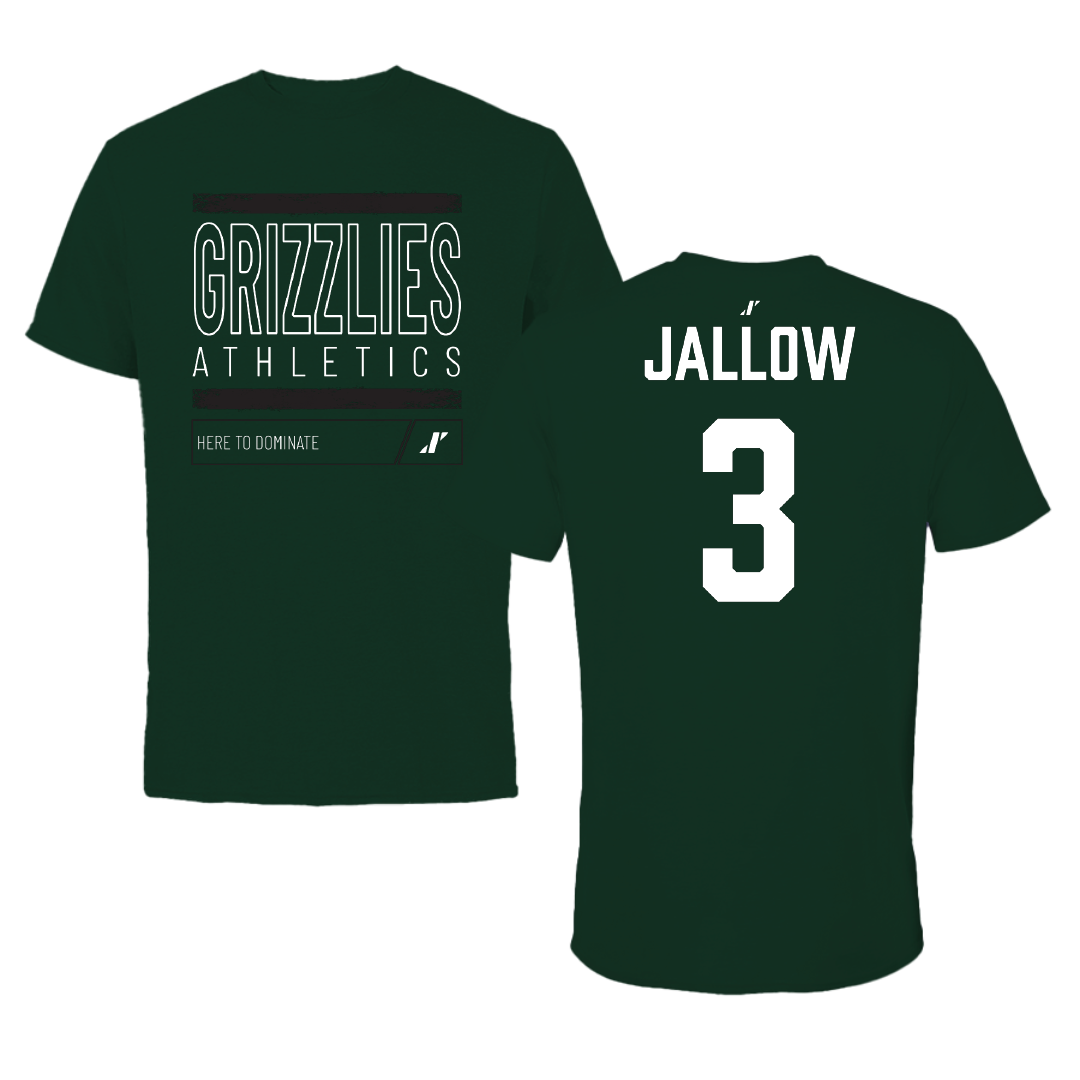 Adams State University Basketball (M) Forest Green Dominate Tee - #3 Emilek Jallow