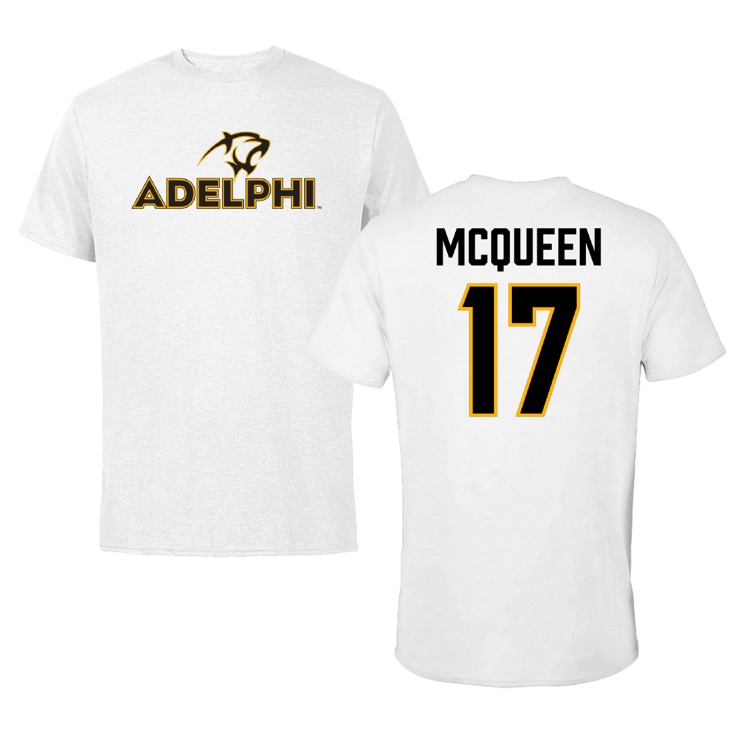 Adelphi University Volleyball (W) White Performance Tee - #17 Macarty McQueen