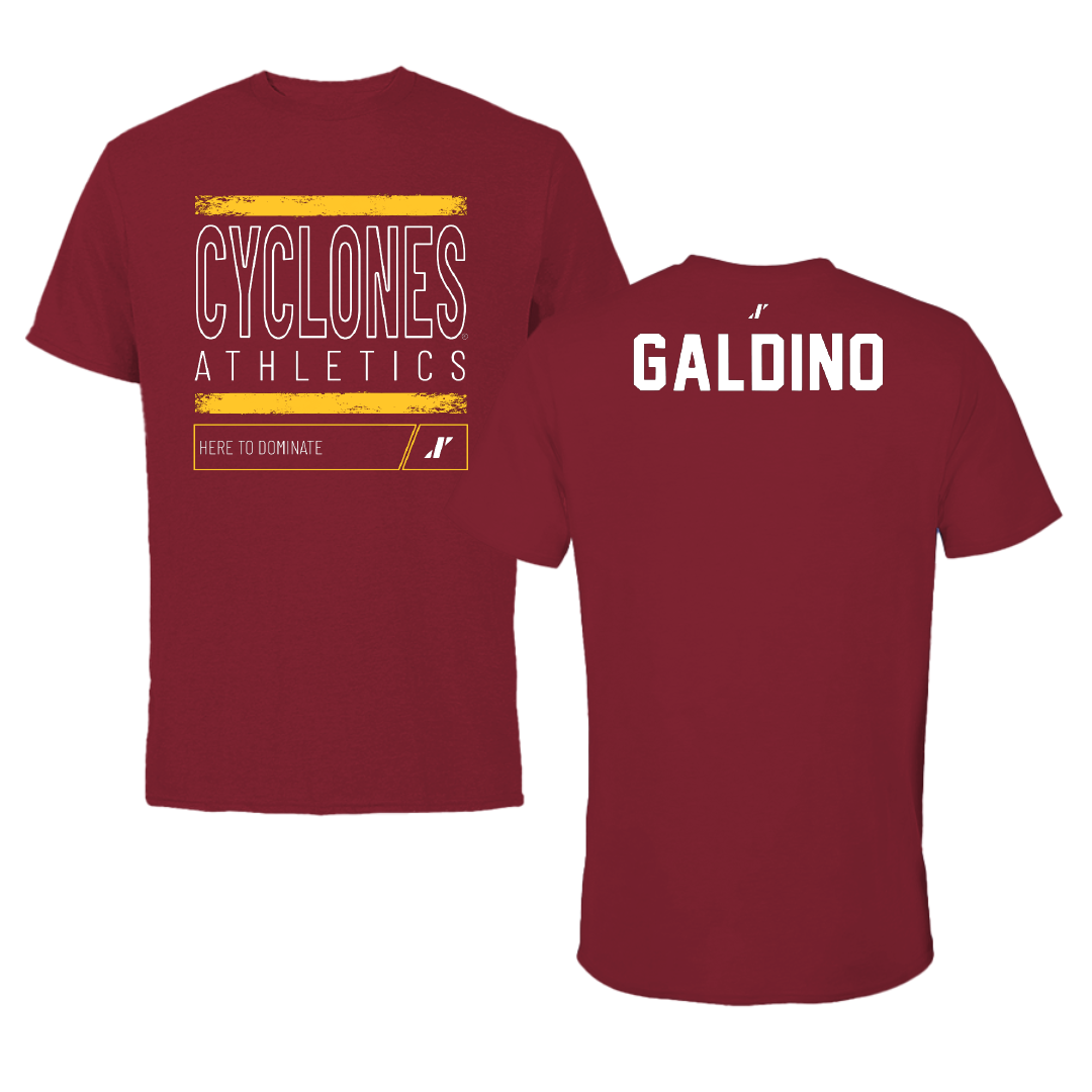 Iowa State University TF and XC Cardinal Dominate Tee - Emanuel Galdino