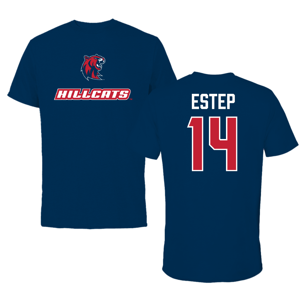 Rogers State University Baseball Navy Performance Tee - #14 Christian Estep