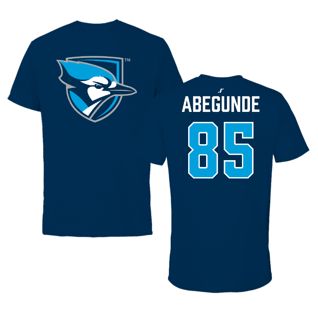 Elmhurst University Football Navy Mascot Performance Tee - #85 Daniel Abegunde