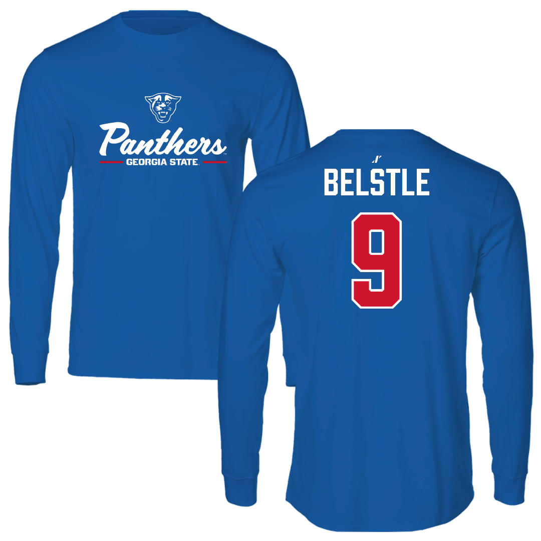 Georgia State University Softball Blue General Performance Long Sleeve - #9 Brynn Belstle